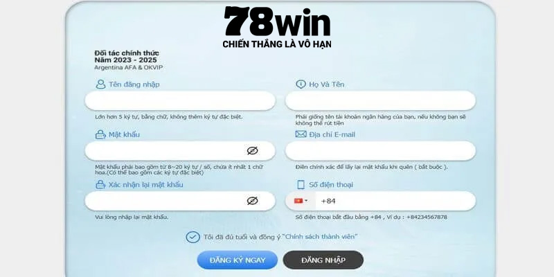 Điền thông tin đúng và chính chủ theo biểu mẫu